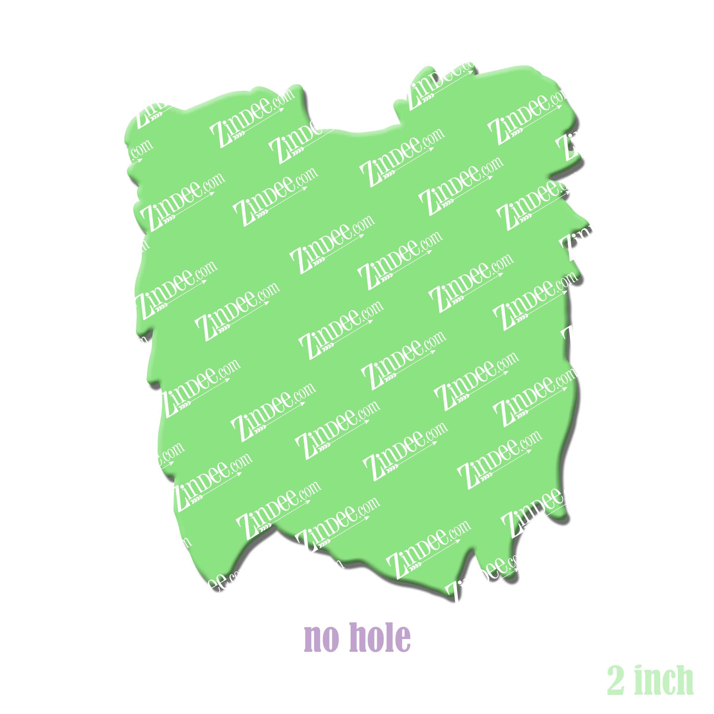 Border Collie Head acrylic blank (2 inch) NO HOLE (5 piece minimum)