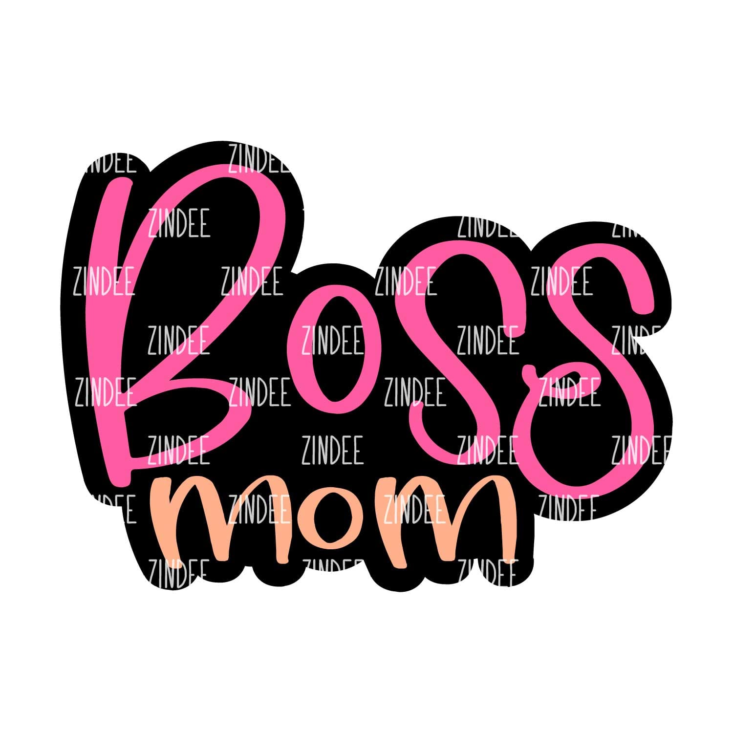 Boss Mom acrylic blank (2 inch) NO HOLE - Image 2