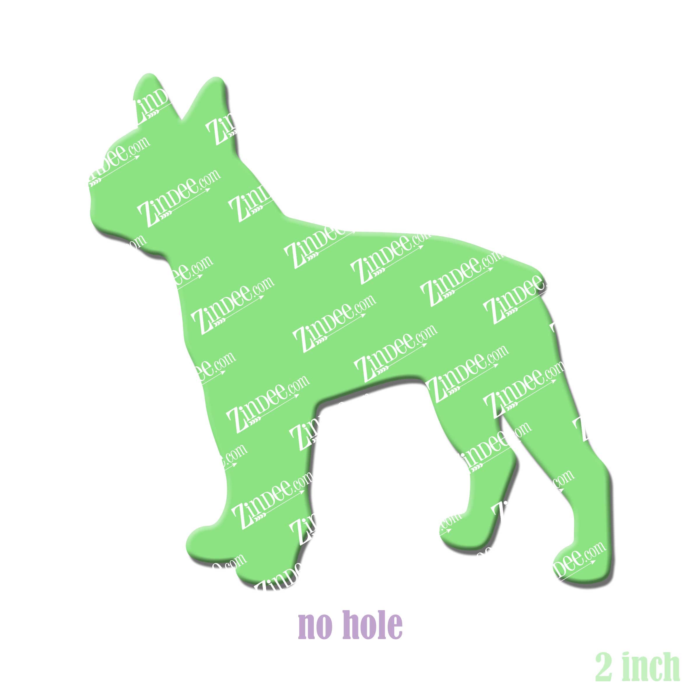 Boston Terrier acrylic blank (2 inch) NO HOLE (5 piece minimum)