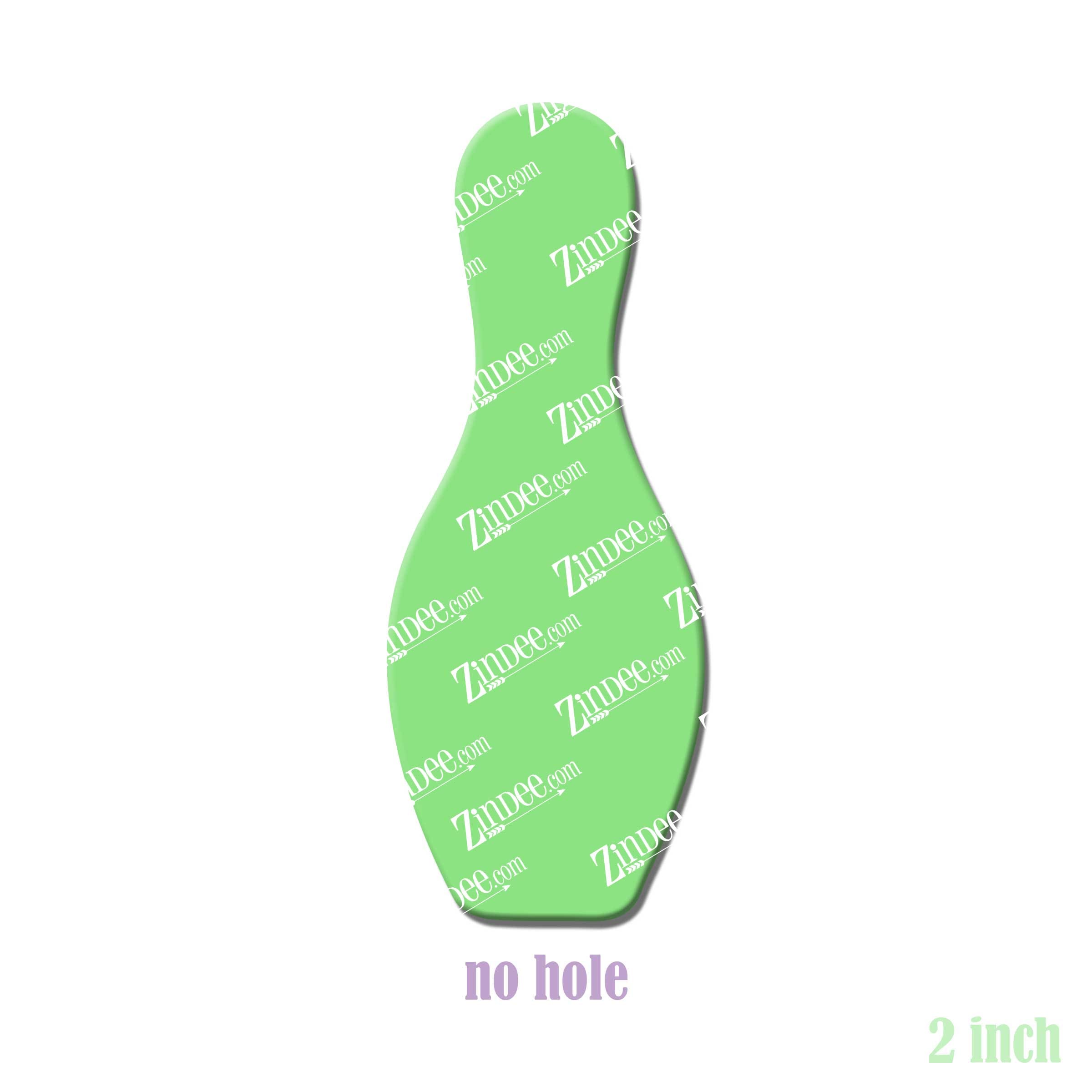 Bowling Pin acrylic blank (2 inch) NO HOLE (5 piece minimum)