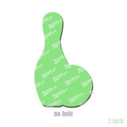 Alternative view of Bowling Pin and Ball – Acrylic Badge Reel Blank (2") No Hole | Optional Sticker or UV DTF