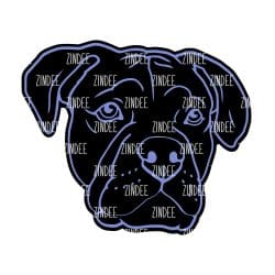 Alternative view of Boxer Head acrylic blank (2 inch) NO HOLE