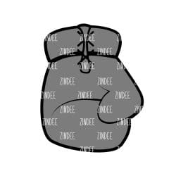 Boxing Glove – Acrylic Badge Reel Blank (2") No Hole | Optional Sticker or UV DTF