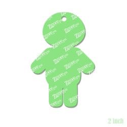 Alternative view of Boy Skeleton – Acrylic Keychain Blank (2") | Optional Sticker or UV DTF