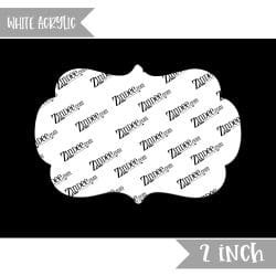 Bracket Frame 2 inch NO HOLE (White Acrylic)