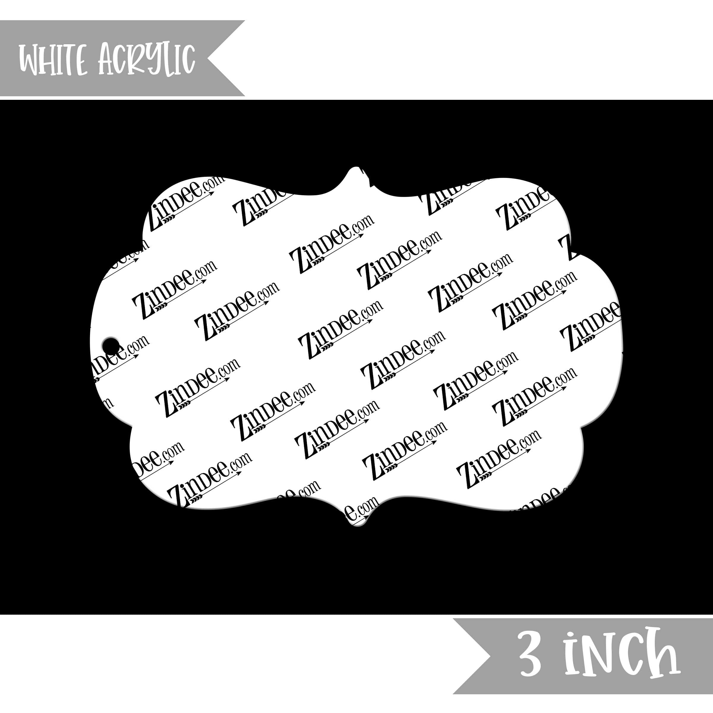 Bracket Frame 3 inch (White Acrylic)