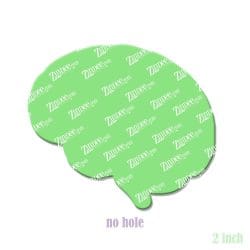 Alternative view of Brain Side View – Acrylic Badge Reel Blank (2") No Hole | Optional Sticker or UV DTF
