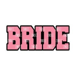 Alternative view of Bride (word) acrylic blank (3 inch)