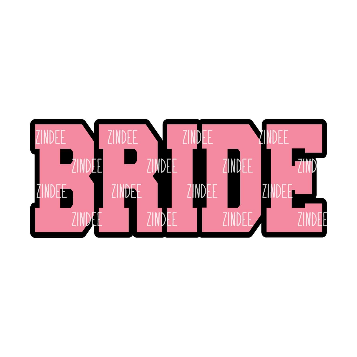 Alternative view of Bride (word) acrylic blank (2 inch) NO HOLE (5 piece minimum)