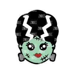 Bride of Frankenstein – Acrylic Badge Reel Blank (2") No Hole | Optional Sticker or UV DTF