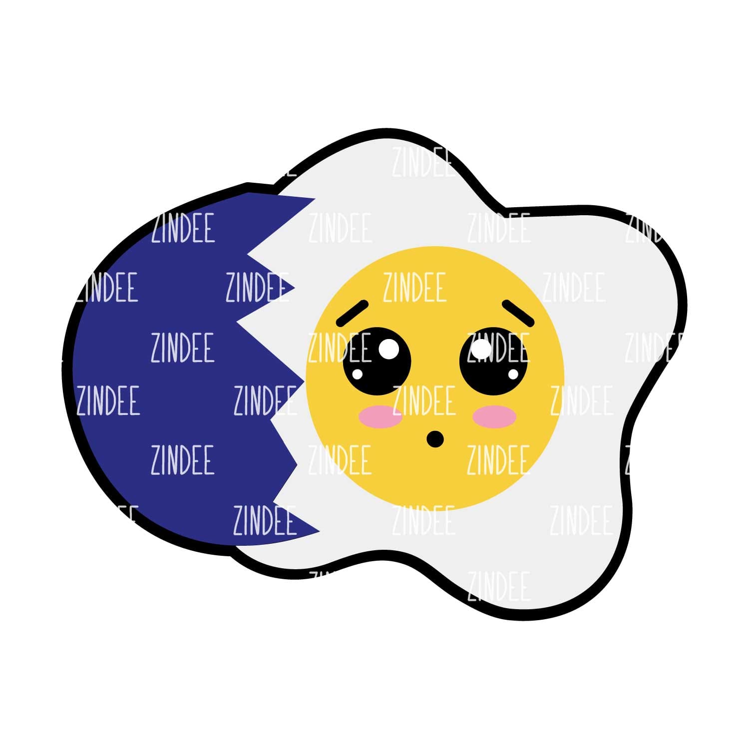 Alternative view of Broken Egg acrylic blank (3 inch)