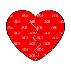 Alternative view of Broken Heart Charm 1 inch (10 pack)