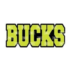 Alternative view of Bucks (word) acrylic blank (3 inch)