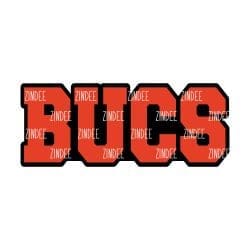 Alternative view of Bucs (word) acrylic blank (3 inch)