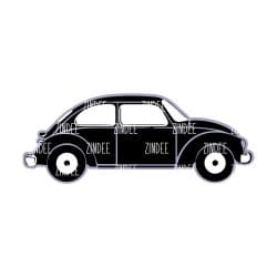 Alternative view of Bug Car (side view) acrylic blank (3 inch)
