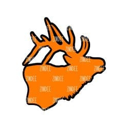 Alternative view of Bull Elk acrylic blank (3 inch)