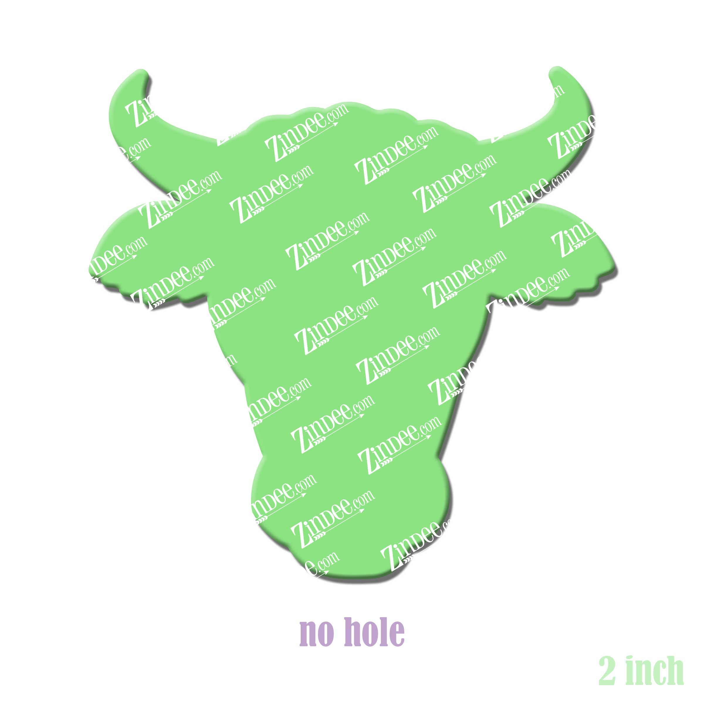 Bull Head acrylic blank (2 inch) NO HOLE