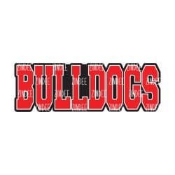 Bulldogs (word) – Acrylic Badge Reel Blank (2") No Hole | Optional Sticker or UV DTF