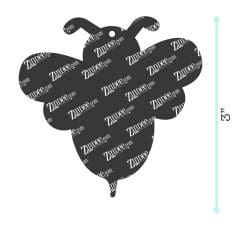 Alternative view of Bumble Bee – Acrylic Keychain Blank (3") | Optional Sticker or UV DTF