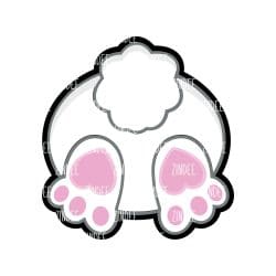 Bunny Butt – Acrylic Keychain Blank (2.5") | Optional Sticker or UV DTF