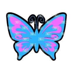 Butterfly – Acrylic Badge Reel Blank (2") No Hole | Optional Sticker or UV DTF