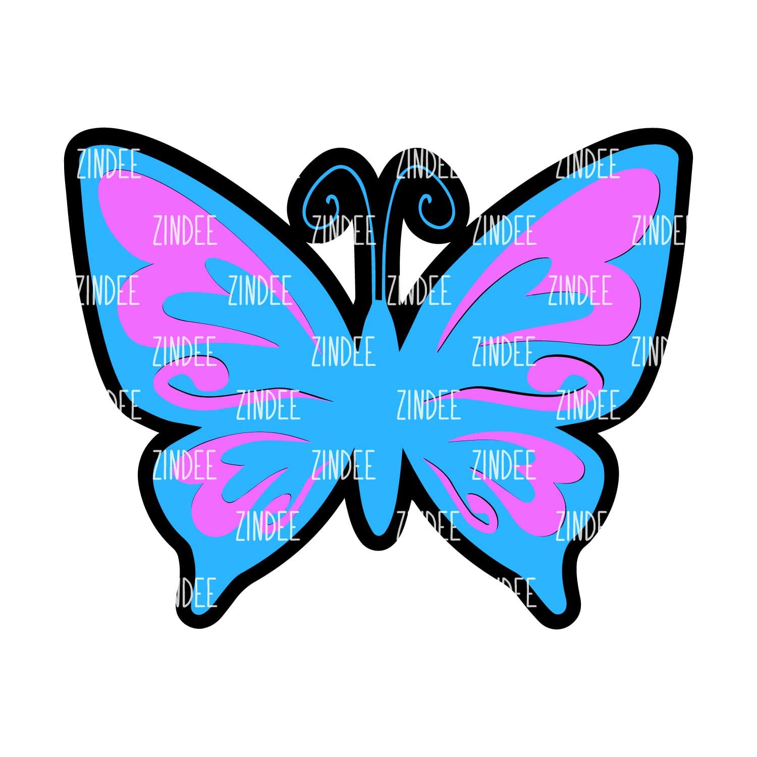 Alternative view of Butterfly Acrylic Blank- Sticker- UV DTF (3 inch)