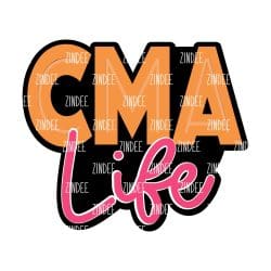 CMA Life – Acrylic Badge Reel Blank (2") No Hole | Optional Sticker or UV DTF