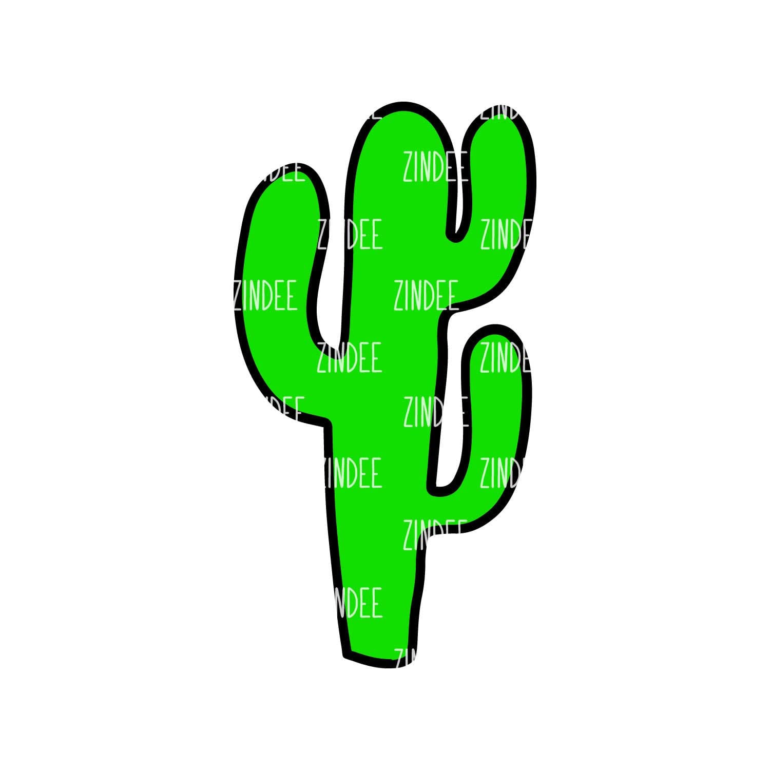 Alternative view of Cactus Acrylic Blank- Sticker- UV DTF (3 inch)