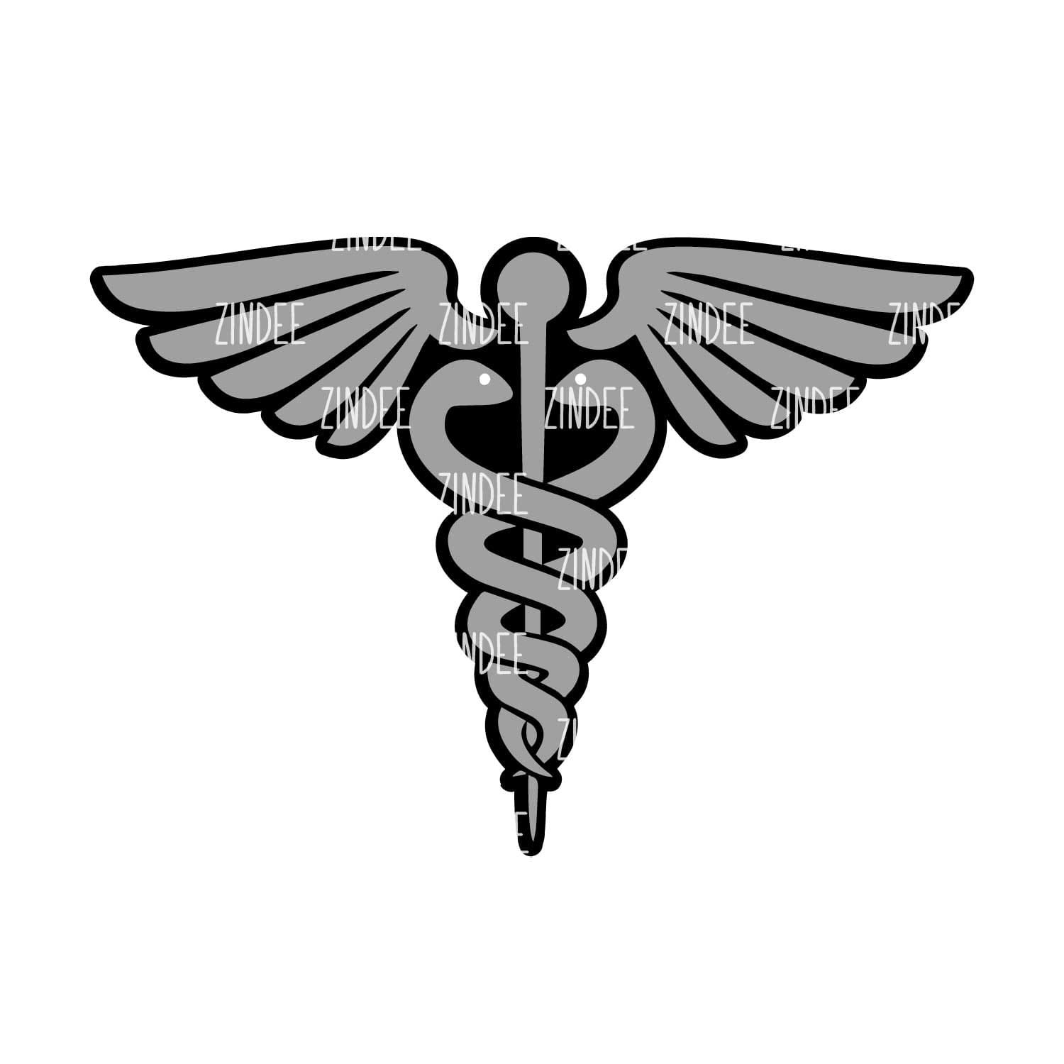 Caduceus Acrylic Blank- Sticker- UV DTF (3 inch)