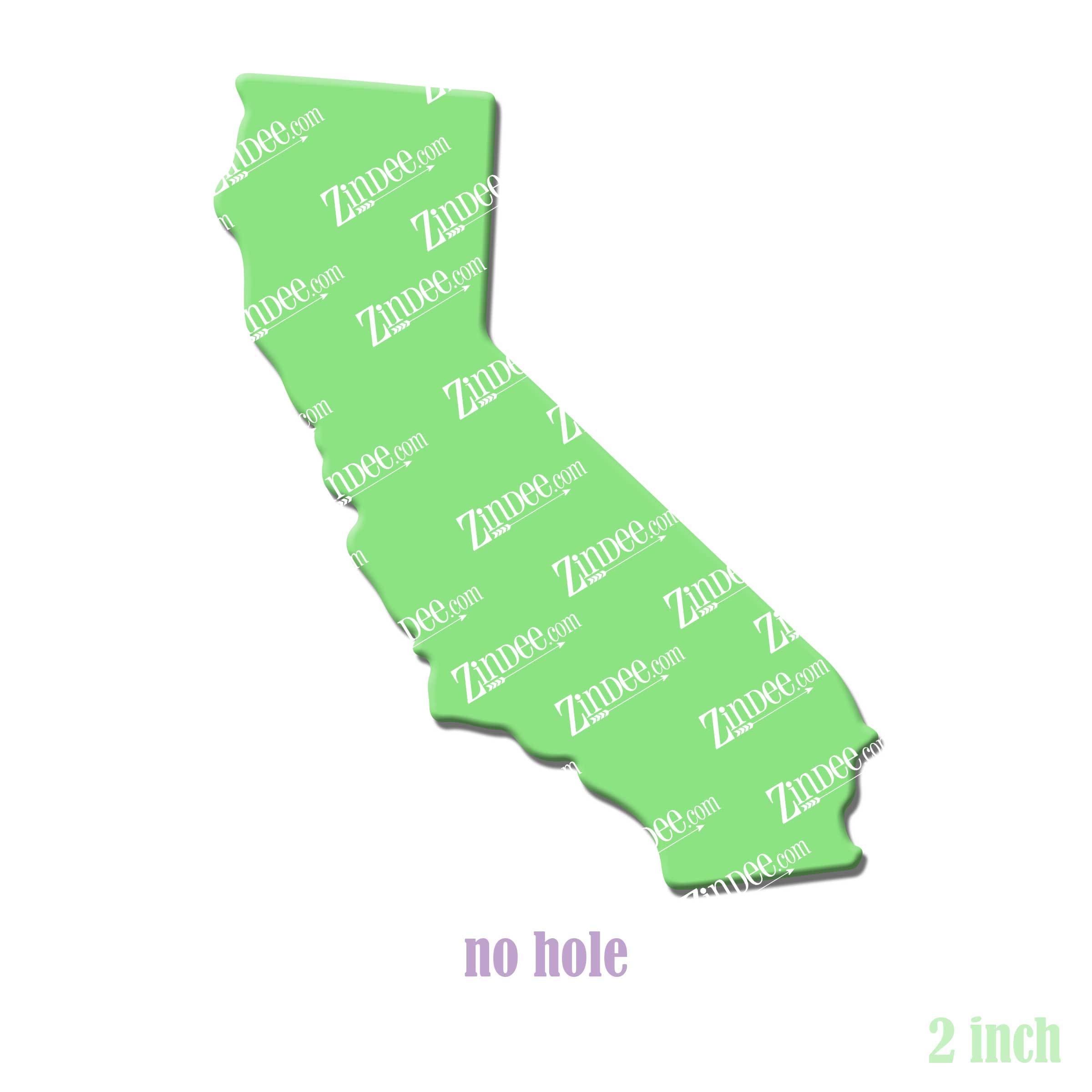 Alternative view of California Acrylic Blank- Sticker- UV DTF (2 inch) NO HOLE