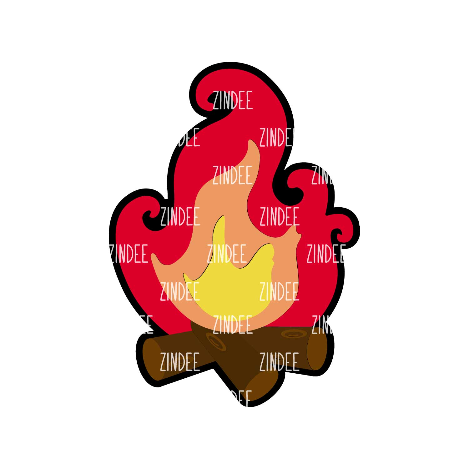 Campfire Acrylic Blank- Sticker- UV DTF (1.5 inch)