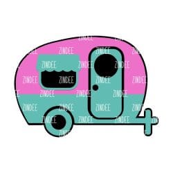 Camper – Acrylic Keychain Blank (2.5") | Optional Sticker or UV DTF