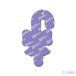 Alternative view of Candy Cane Acrylic Blank- Sticker- UV DTF (2.5 inch)