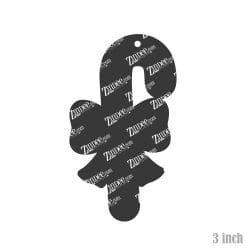 Alternative view of Candy Cane – Acrylic Keychain Blank (3") | Optional Sticker or UV DTF