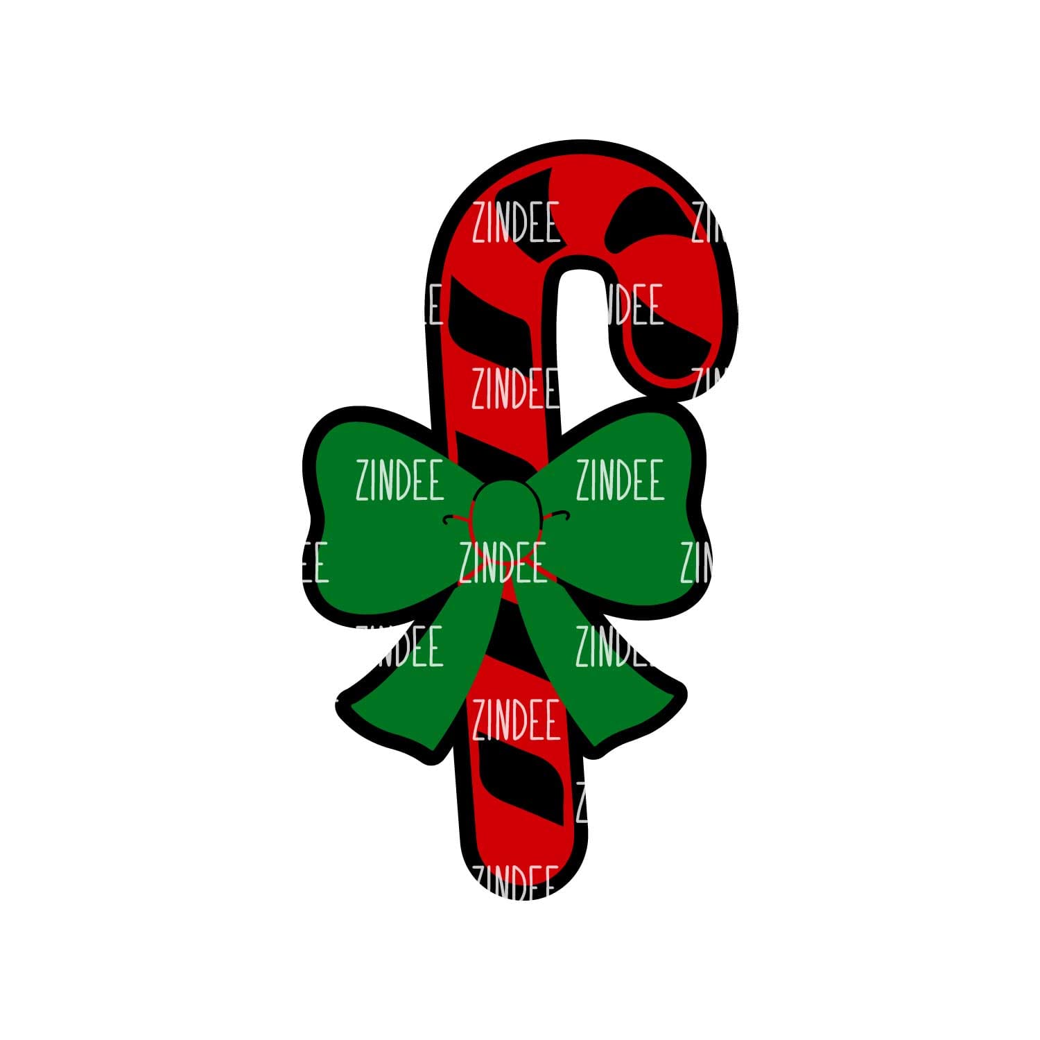 Candy Cane Acrylic Blank- Sticker- UV DTF (2 inch) NO HOLE