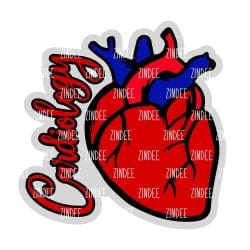 Cardiology Heart – Acrylic Keychain Blank (2.5") | Optional Sticker or UV DTF