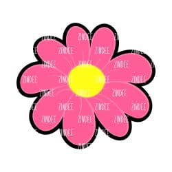 Cartoon Daisy – Acrylic Keychain Blank (3") | Optional Sticker or UV DTF