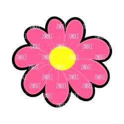 Cartoon Daisy Acrylic Blank- Sticker- UV DTF (1.5 inch)