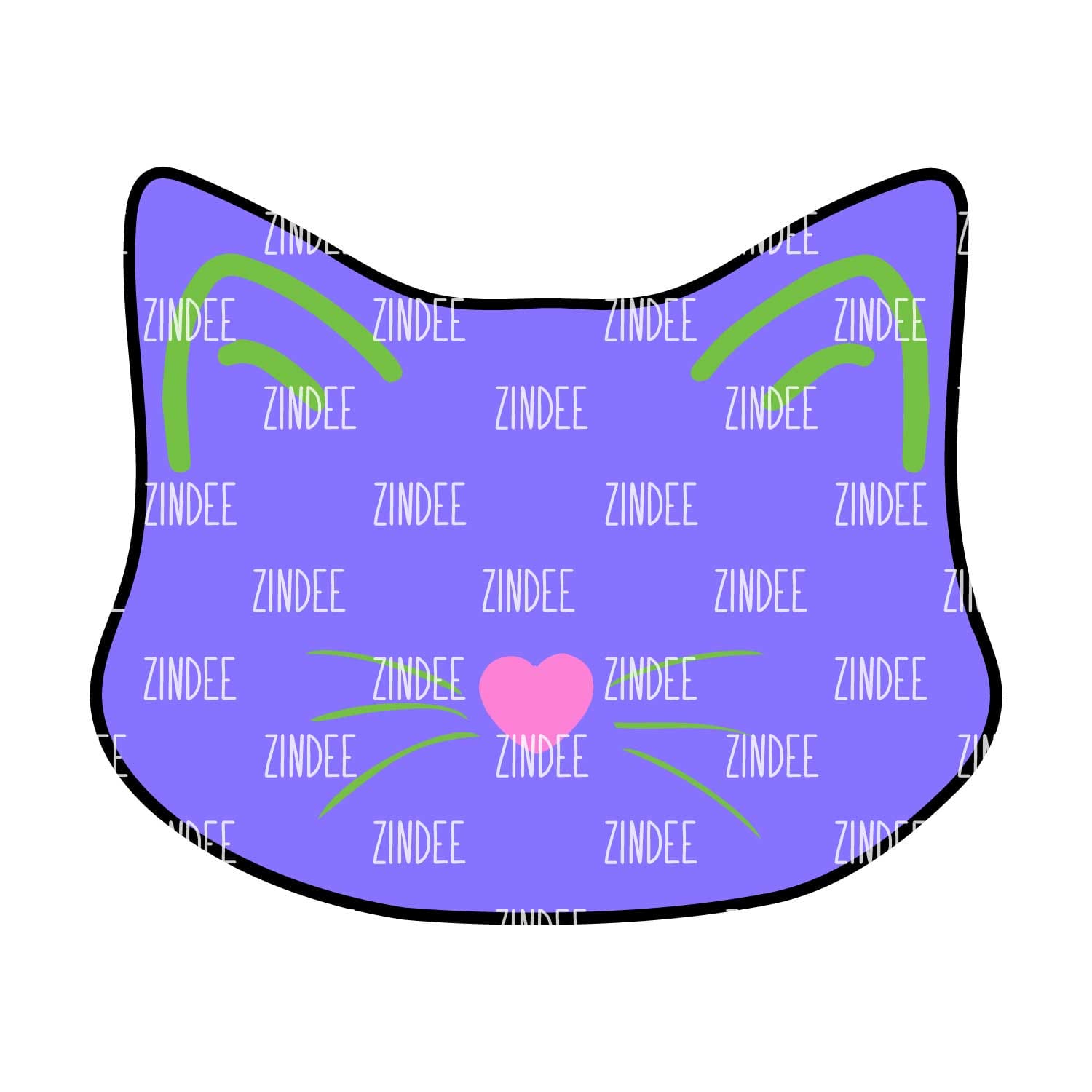 Cat Head Acrylic Blank- Sticker- UV DTF (2 inch) NO HOLE