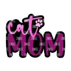 Cat Mom – Acrylic Badge Reel Blank (2") No Hole | Optional Sticker or UV DTF