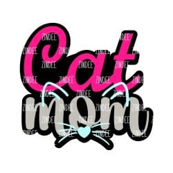 Cat Whiskers Mom Acrylic Blank- Sticker- UV DTF (1.5 inch)
