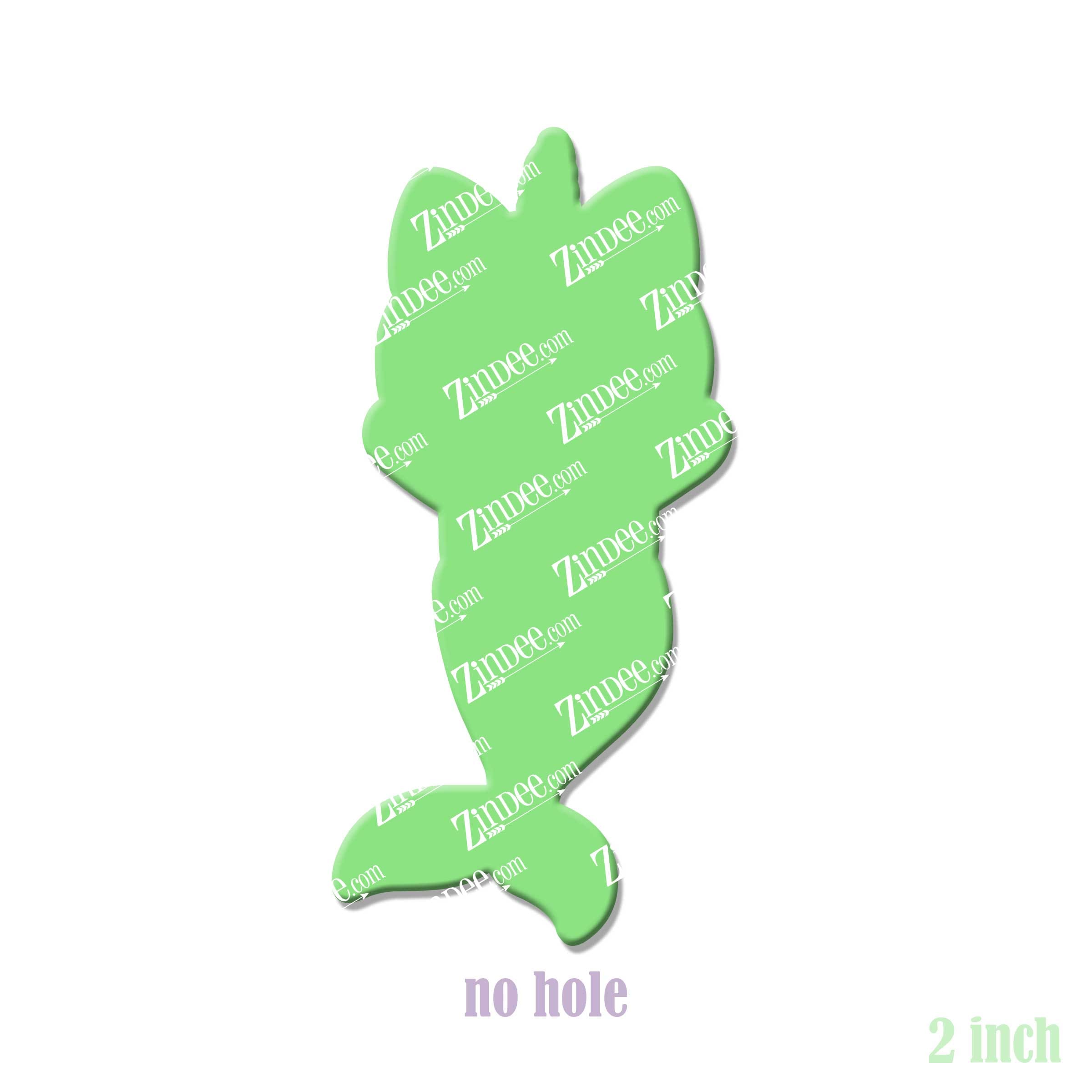 Caticorn Mermaid acrylic blank (2 inch) NO HOLE