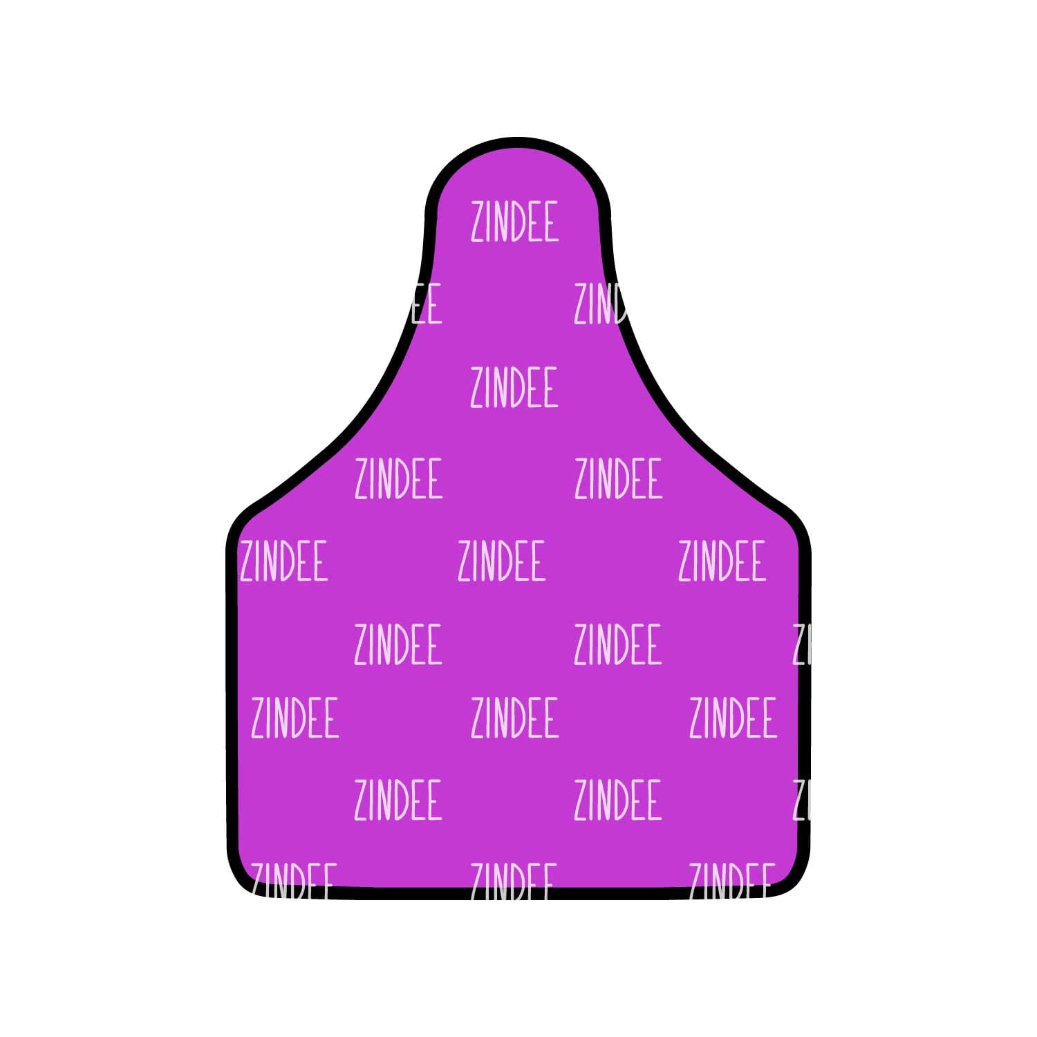 Cattle Tag Acrylic Blank- Sticker- UV DTF (3 inch)