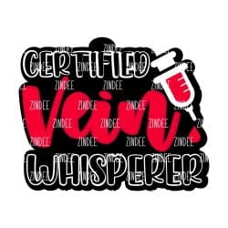 Certified Vein Whisperer – Acrylic Badge Reel Blank (2") No Hole | Optional Sticker or UV DTF