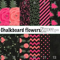 Chalkboard Flowers (vinyl)