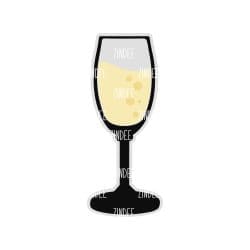 Alternative view of Champagne Flute acrylic blank (2 inch) NO HOLE (5 piece minimum)