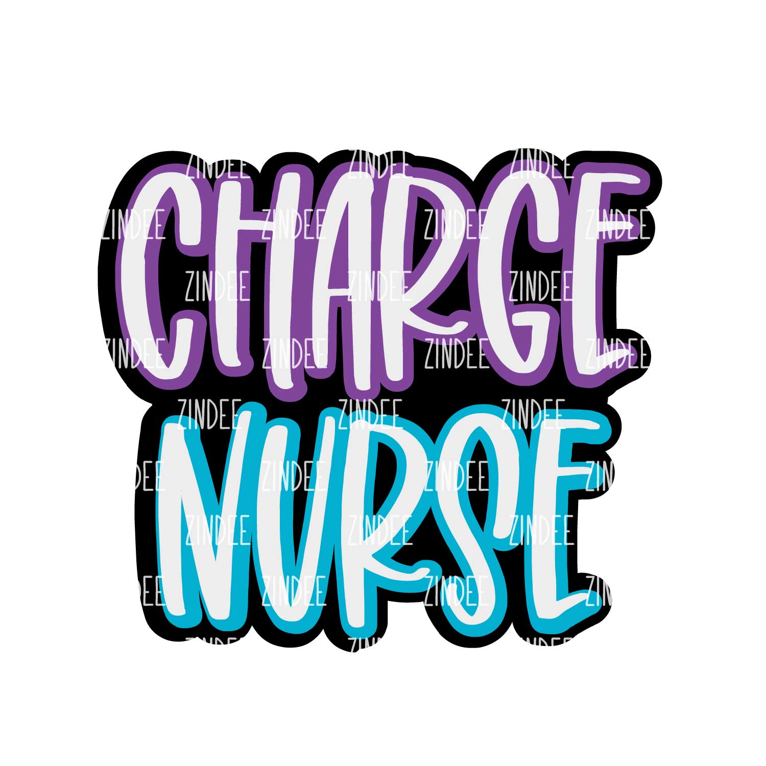 Charge Nurse Acrylic Blank- Sticker- UV DTF (2 inch) NO HOLE
