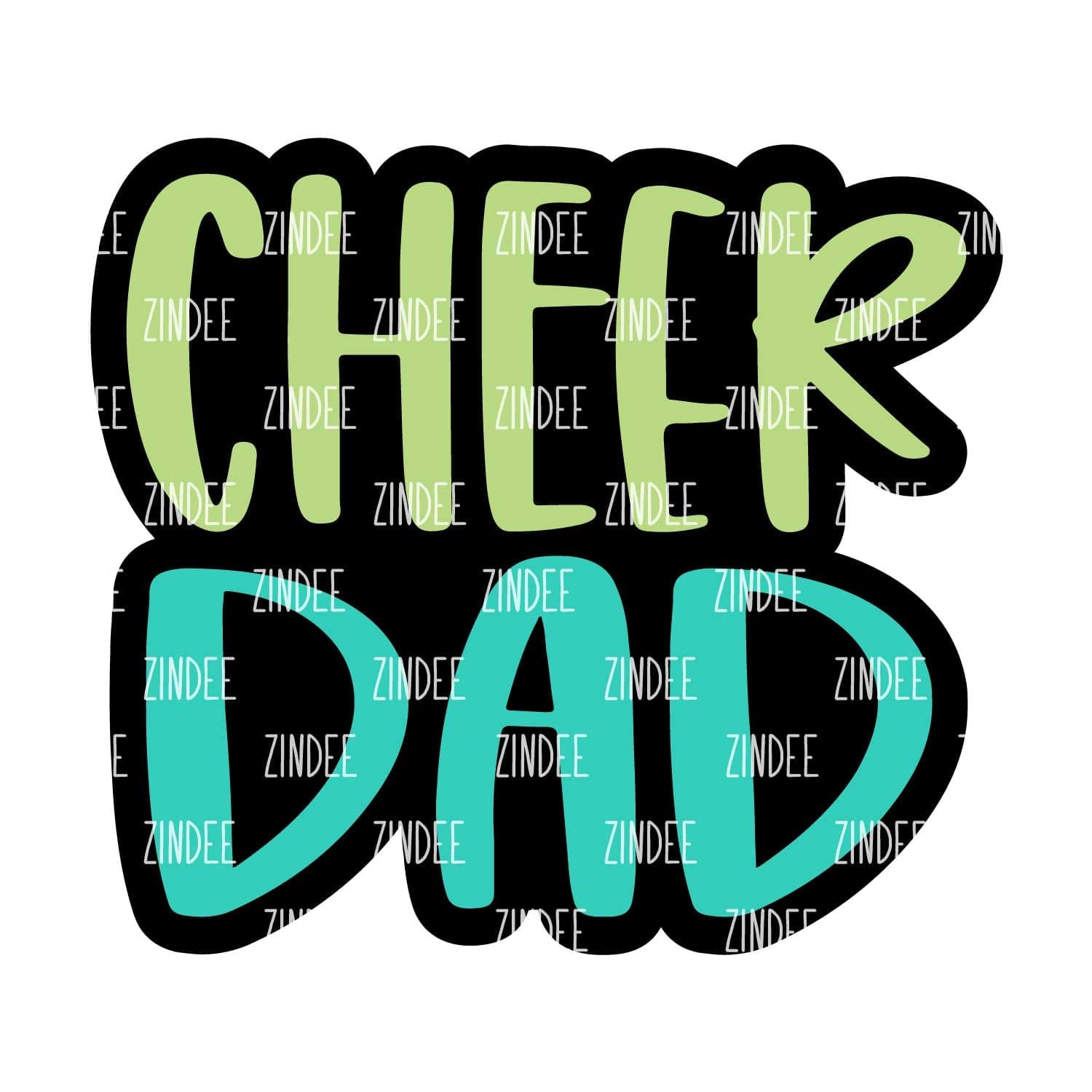 Cheer Dad acrylic blank (2 inch) NO HOLE (5 piece minimum) - Image 2