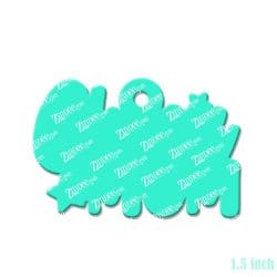 Alternative view of Cheer Mom Acrylic Blank- Sticker- UV DTF (1.5 inch)