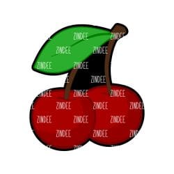 Cherries Acrylic Blank- Sticker- UV DTF (1.5 inch)